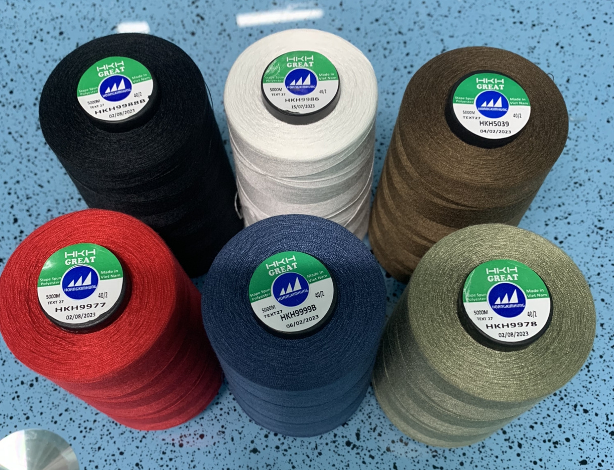 Chỉ may 100% spun polyester (SSP) - Chỉ May Hoàng Kim Hưng - Công Ty TNHH Sản Xuất Thương Mại Hoàng Kim Hưng